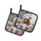 Edge Collections - 7.5" x 7.5" - Multicolor - The Dog Chef Themed Pair of Pot Holders - 2 Piece